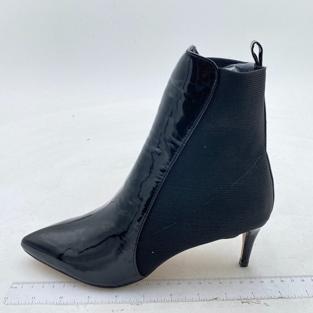 Black Patent Pointed-Toe Ankle Bootie - Women